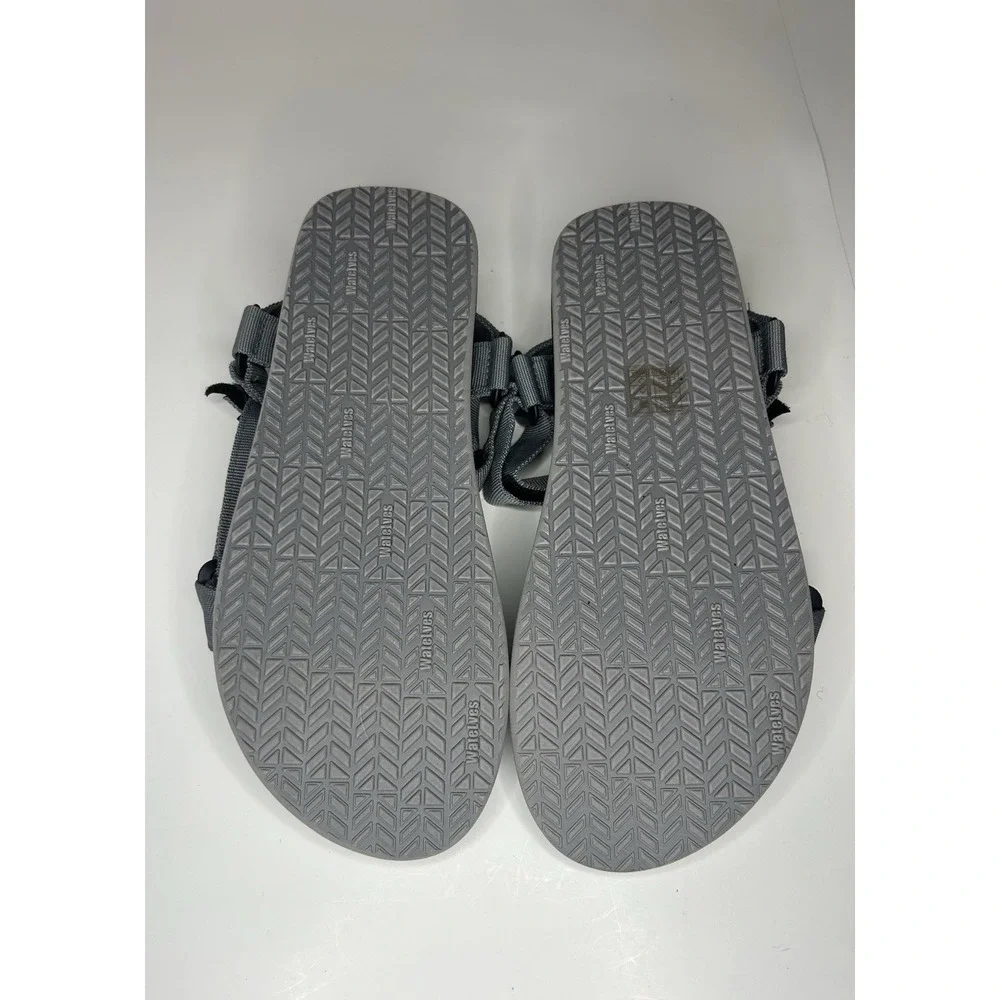 Watelves Mens Grey Sport Sandals Adjustable Strap Size 43/10 Hiking Casual Shoes